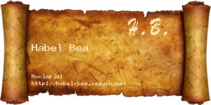 Habel Bea névjegykártya